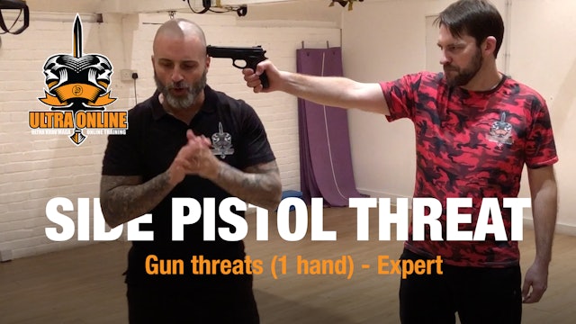 Side pistol threat high