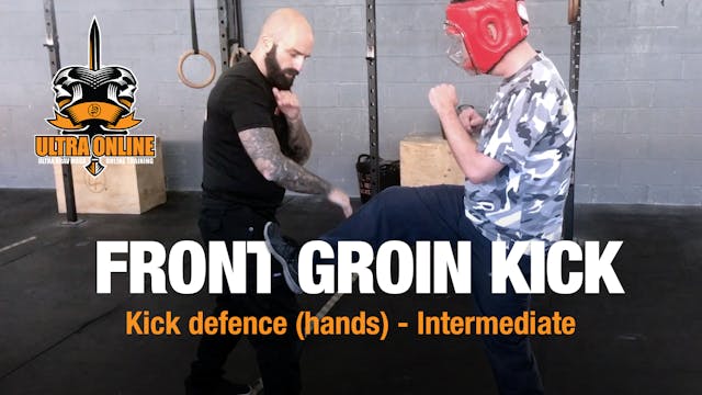 Front Groin Kick Defence - Hands