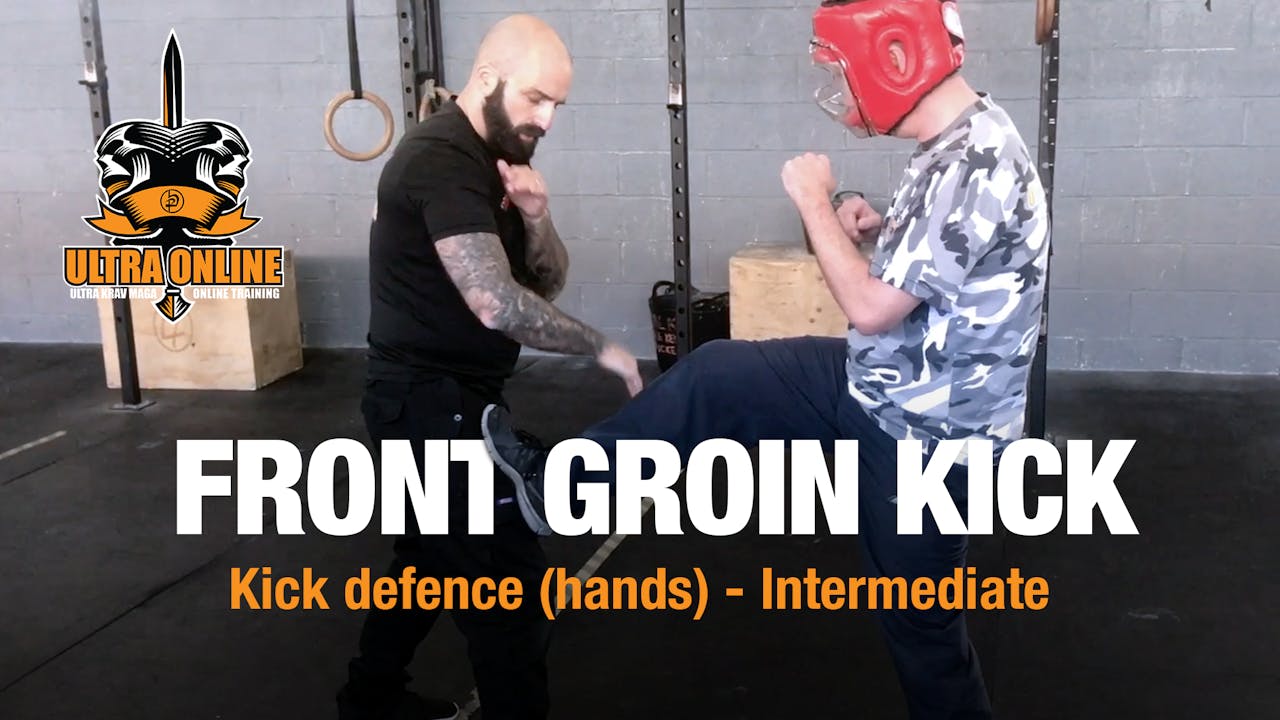 Front Groin Kick Defence Hands Ultra Krav Maga Online