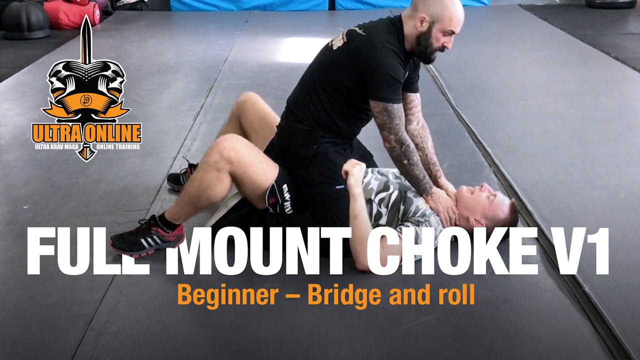 Ground Full Mounted Front Choke V1 Beginner Ultra Krav Maga Online