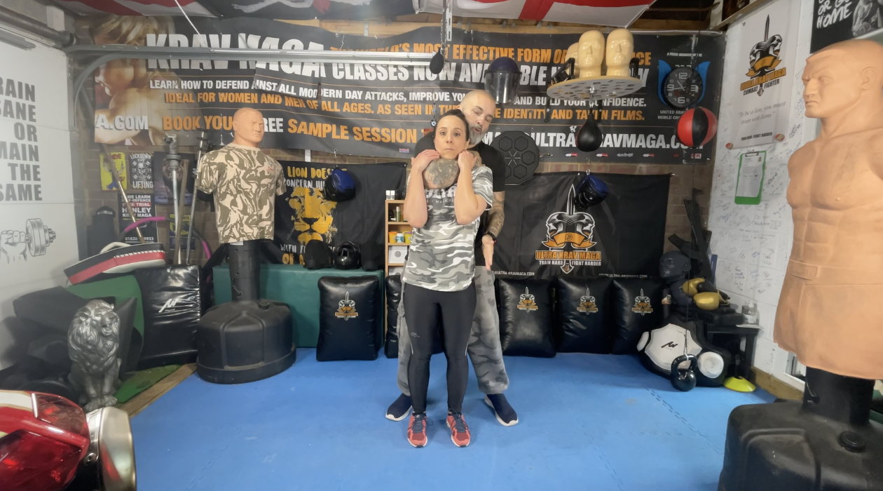 Defending a Rear V-choke - Women's Version