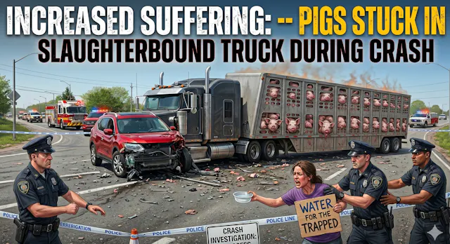 Pigs Headed to Death in Crash!
