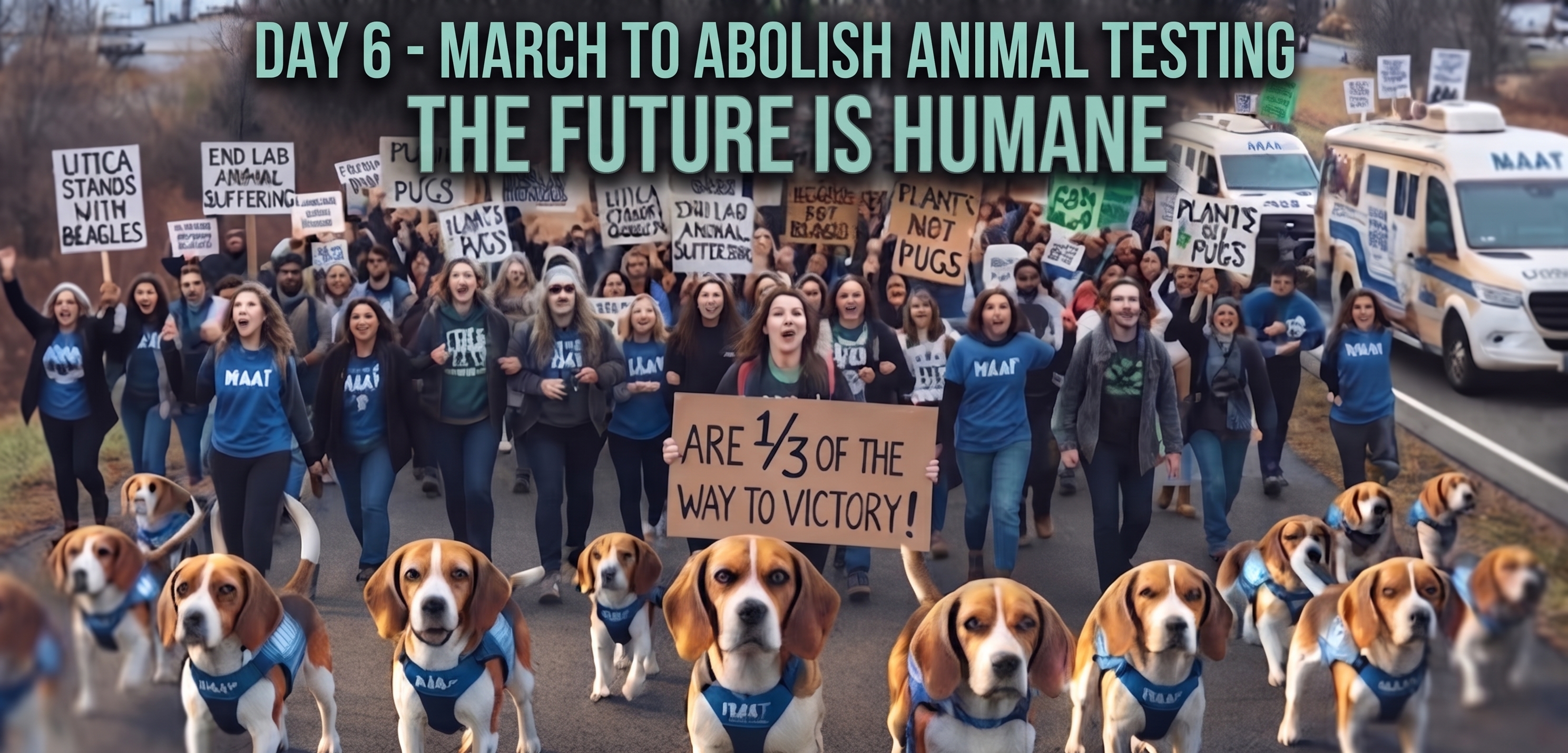 DAY 6: MARCH TO END ANIMAL TESTING — 86 MILES FOR THE BEAGLES