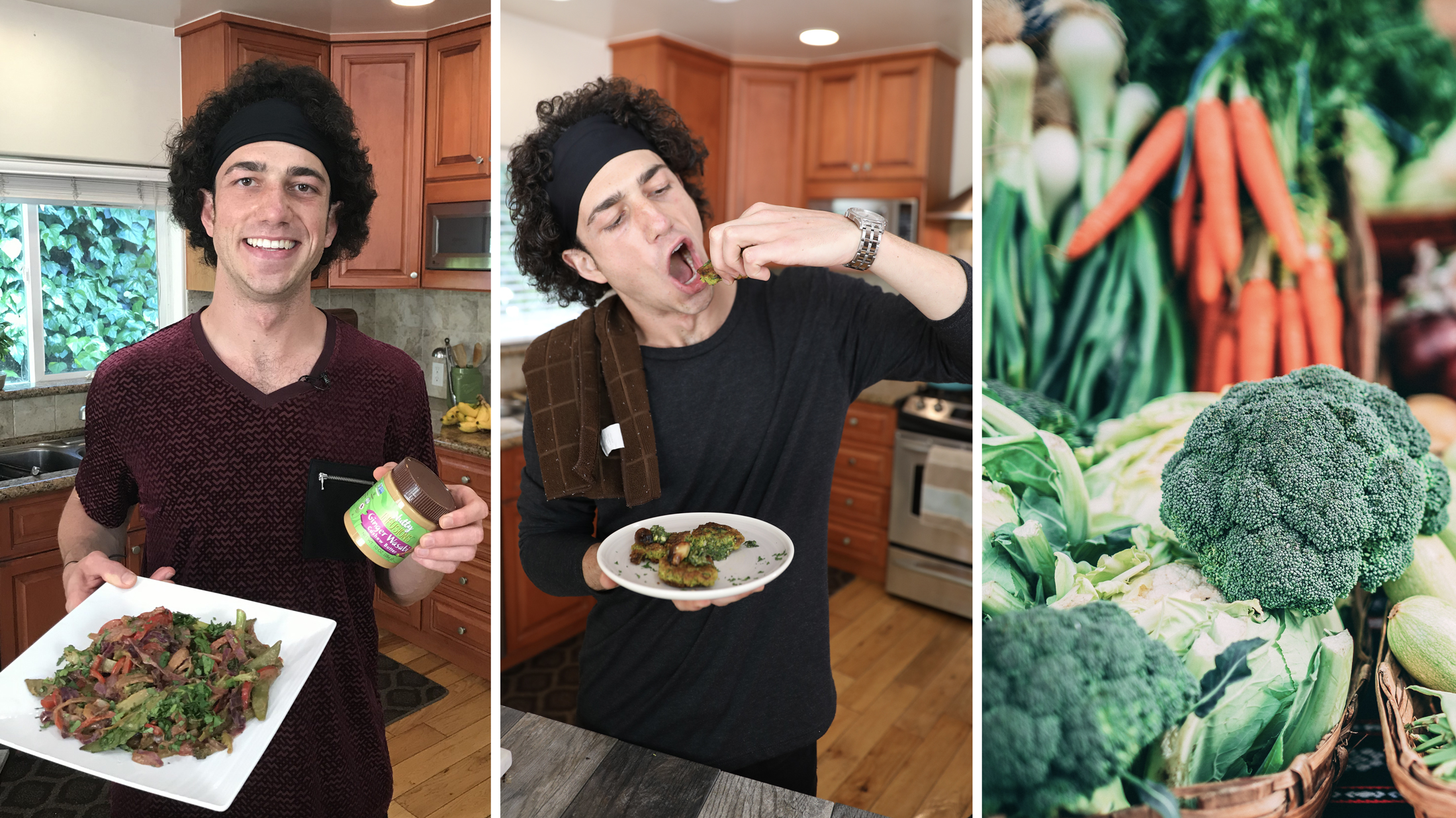 Cashew Ginger Wasabi Stir Fry and Zucchini Fritters