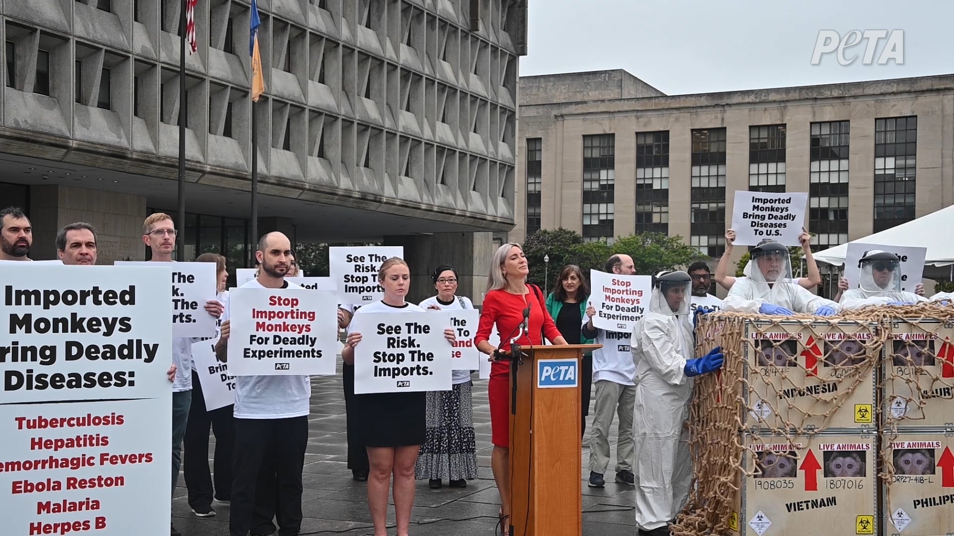 PETA News Conf: TB in Monkeys