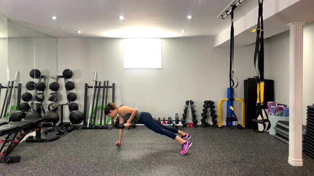 Plank Rows to Tricep Extensions