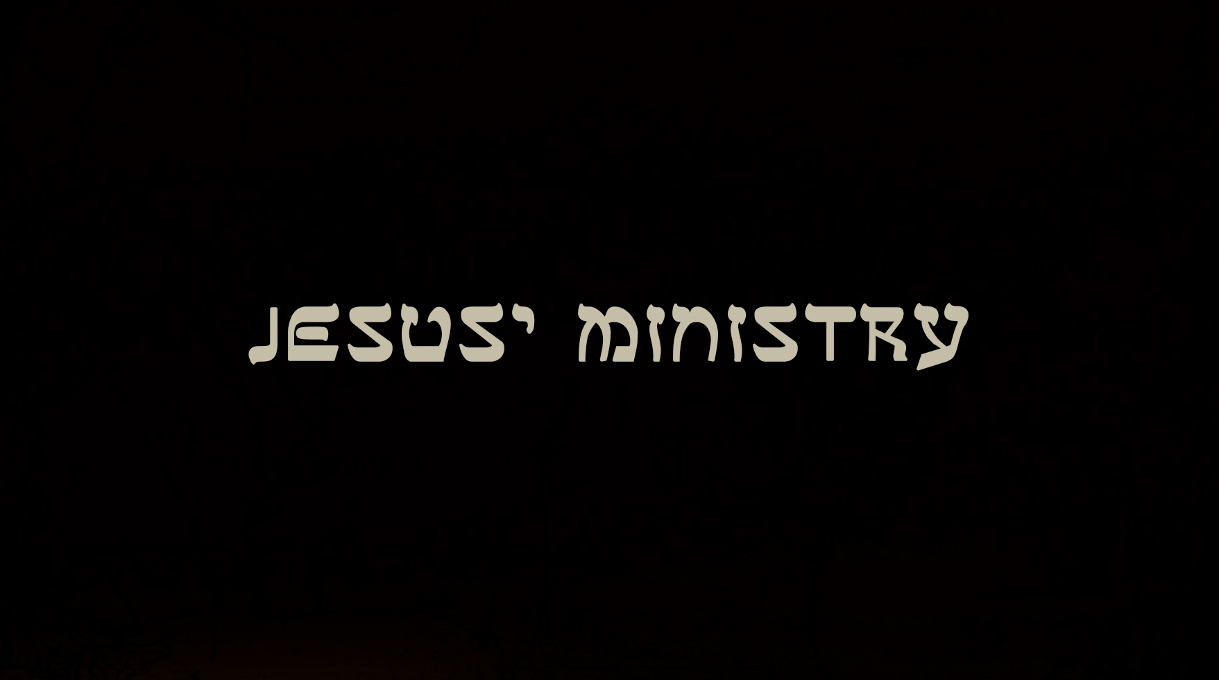 Jesus' Ministry