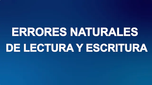 Alfabetiza TV: Errores naturales de l...