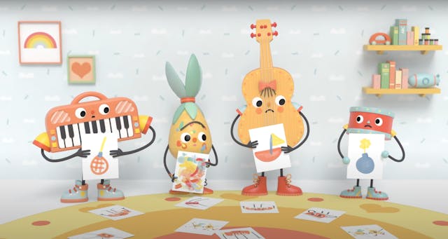 Guitarra y Tambor: El dibujo