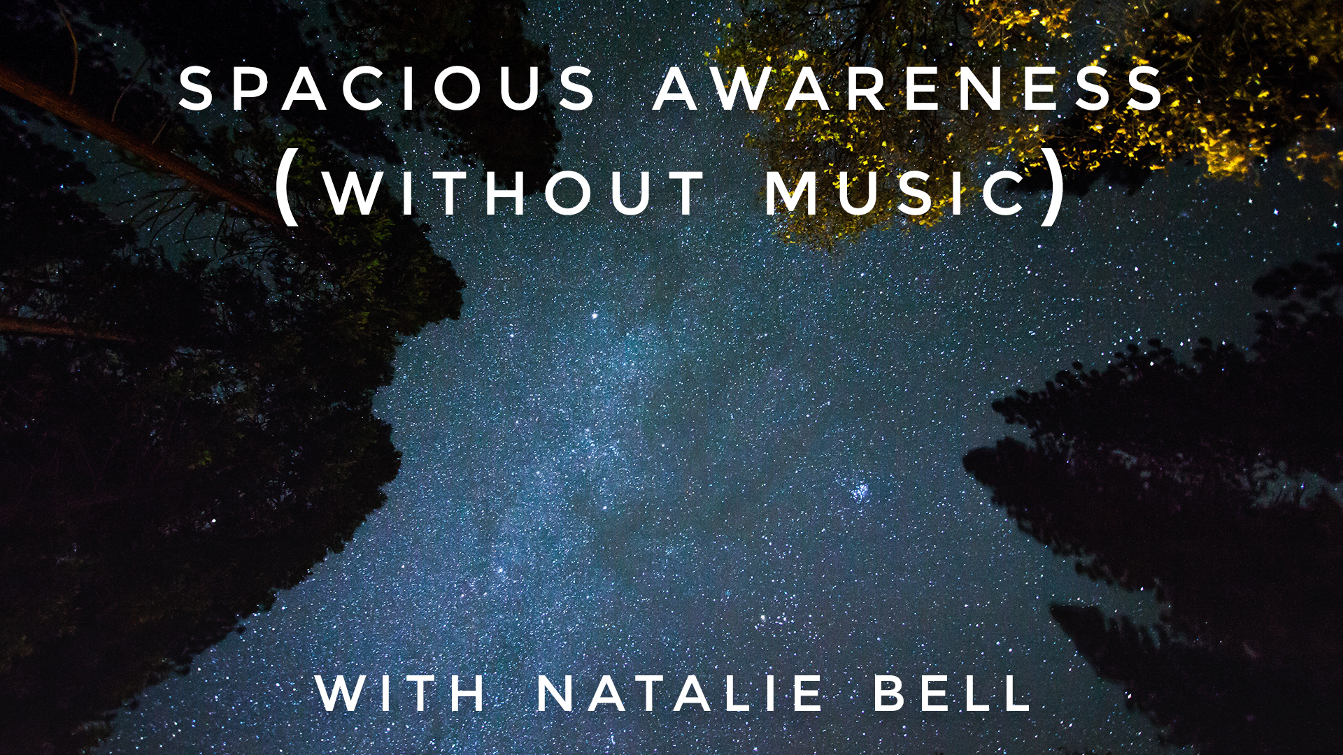 Spacious Awareness (no music): Natalie Bell
