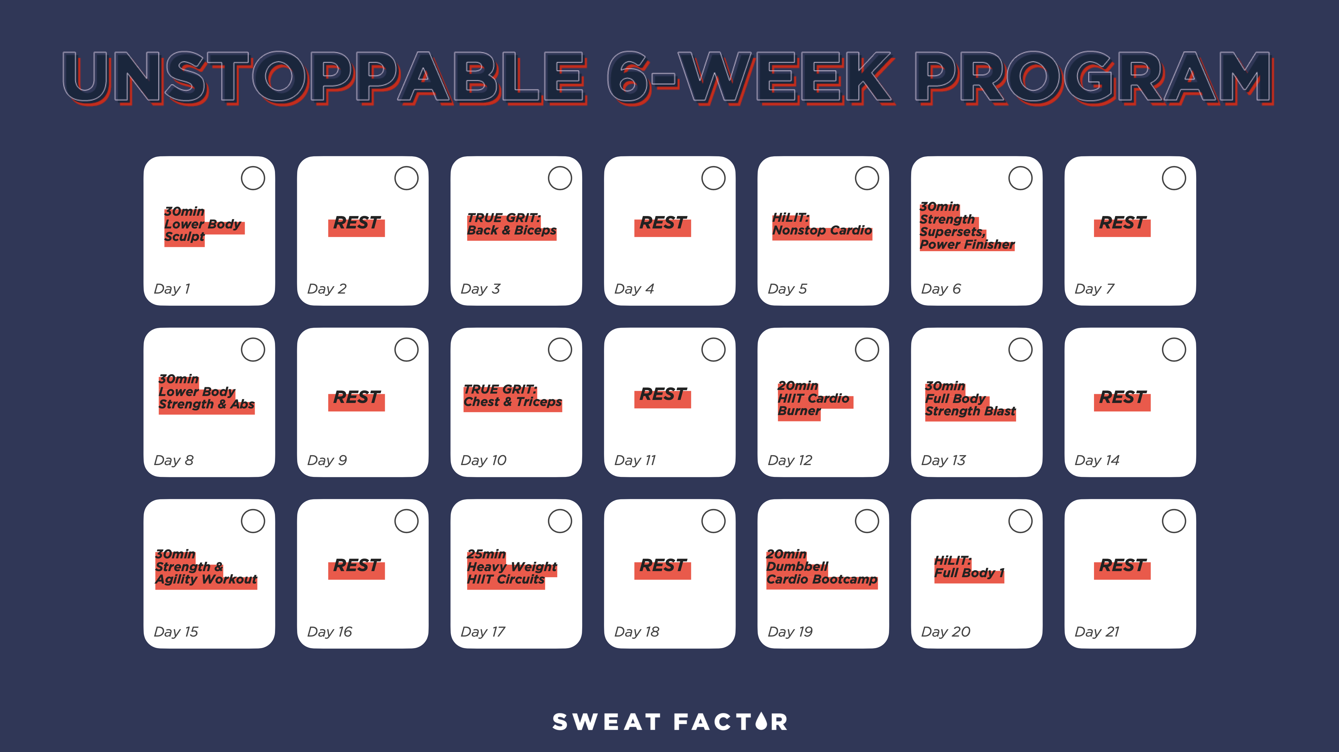 UNSTOPPABLE 6-WEEK CALENDAR