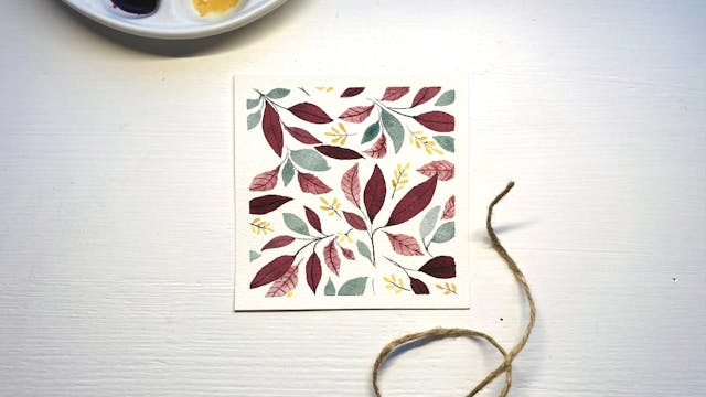 Watercolor Leaf Pattern -  Brush Control