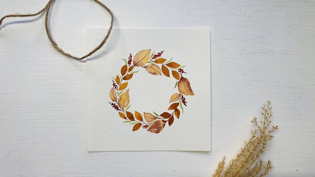 Autumn Wreath - Wet-on-Wet and Wet-on...