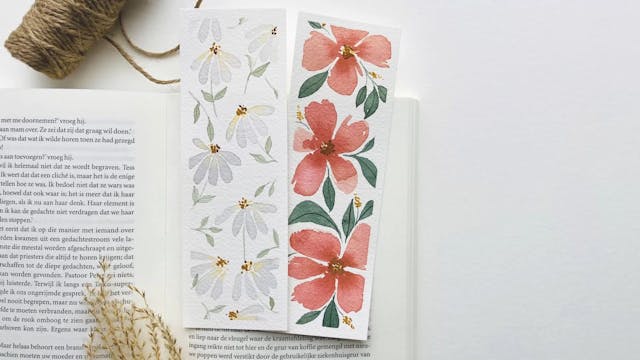 Flower Bookmarks - Water & Brush Cont...