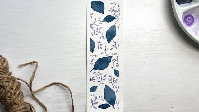 Winter Pattern Bookmark - Brush & Pai...