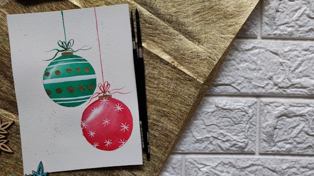 Christmas Baubles - Wet-on-Wet