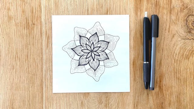Mindful Flower Doodle - Mandala