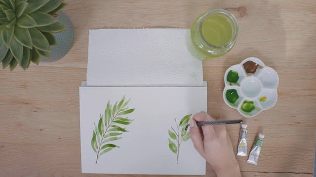 Branches of Leaves - Brush Strokes