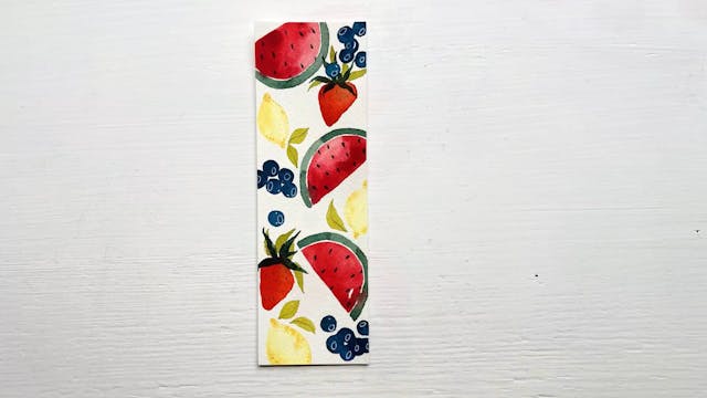 Summer Fruit Bookmark - Water & Paint...