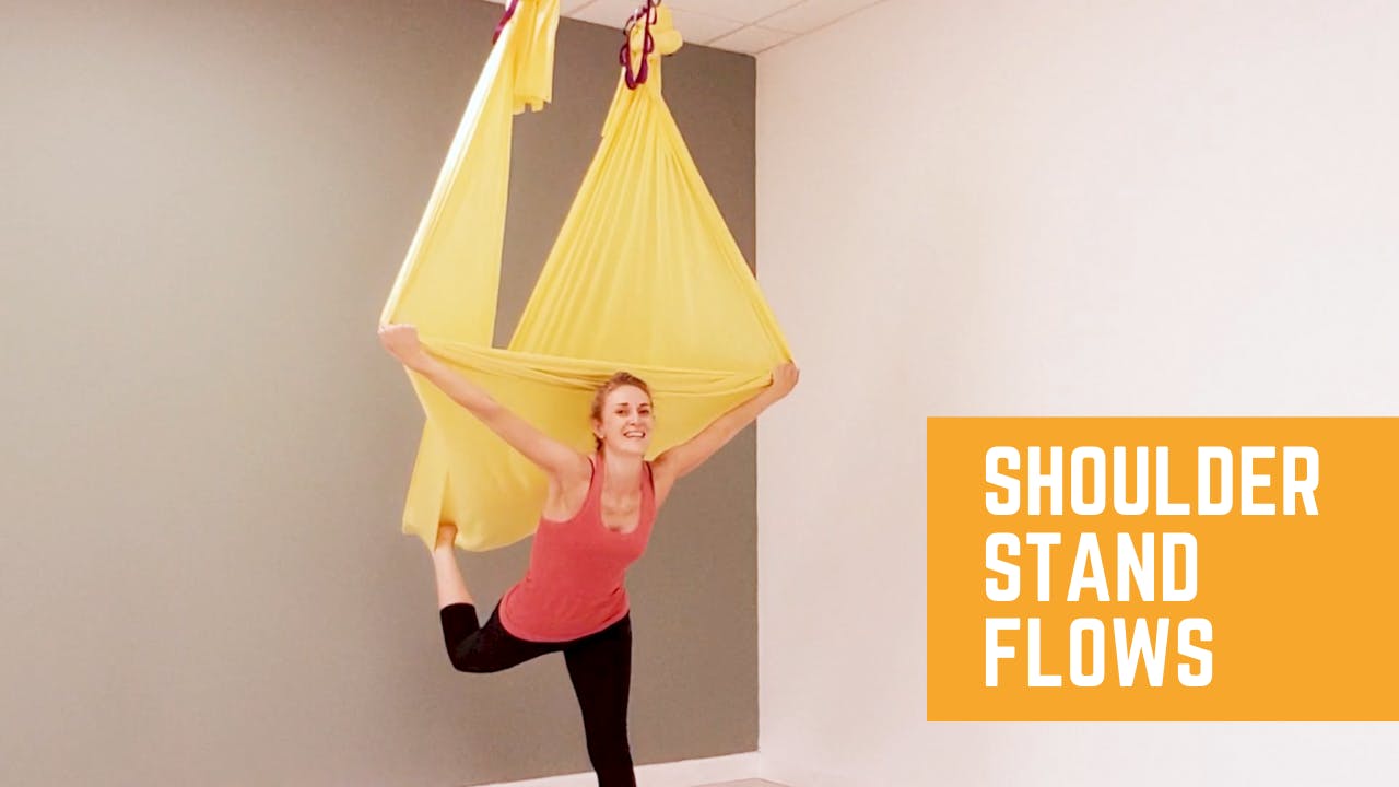 Shoulder Stand Flow Aerial Yoga Classes Uplift Active Studio