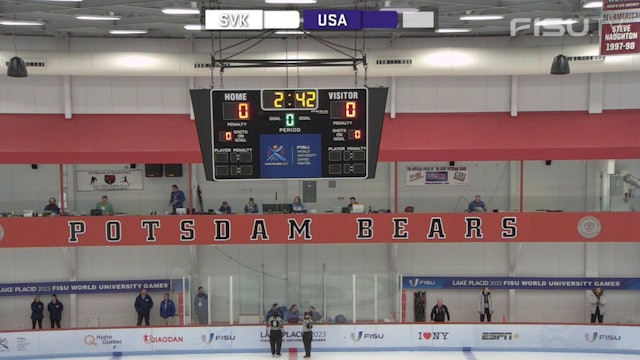 USA v SVK - (W) Ice Hockey Qualifiers - Lake Placid 2023 FISU Games