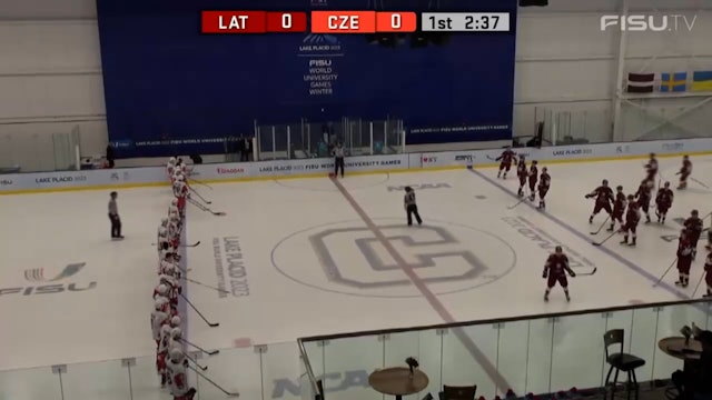 CZE v LAT - (M) Ice Hockey Qualifiers - Lake Placid 2023 FISU Games