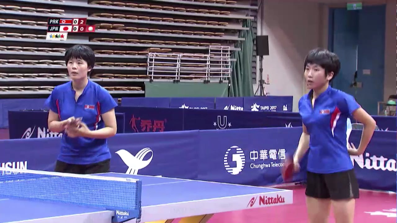 Taipei 2017 Table Tennis Women Double Final JPN v PRK Taipei