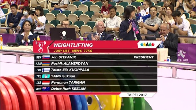 Taipei 2017 | Weightlifting | Men | Final | 77kg