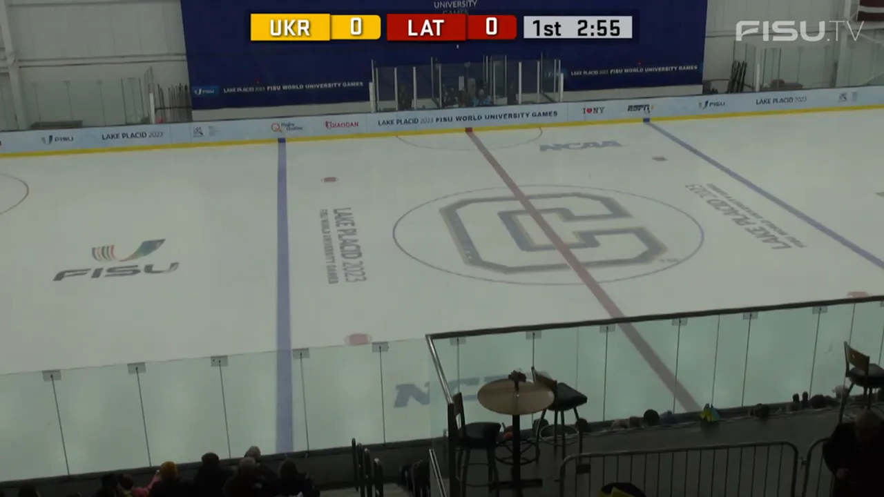 LAT v UKR (M) Ice Hockey Qualifiers Lake Placid 2023 FISU Games