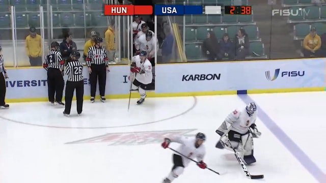 USA v HUN - (M) Ice Hockey Qualifiers - Lake Placid 2023 FISU Games