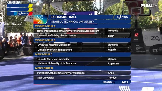 3x3 Basketball - Day 1 - FISU Univers...