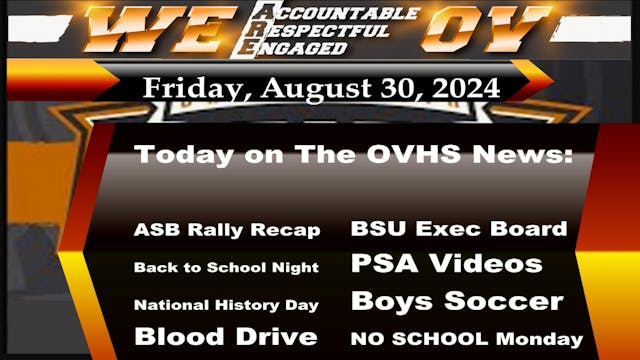 OVHS News 08/30/24