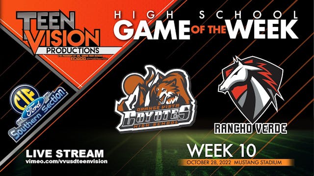10/28/22 HS Football Rancho Verde vs ...
