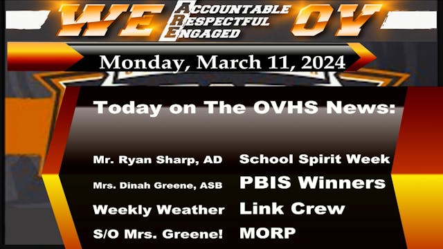 OVHS News - 03/11/2024