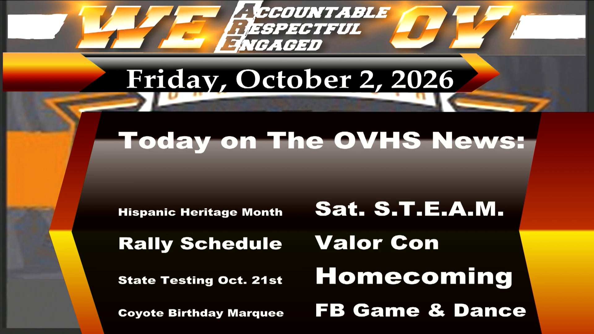 10/02/26 OVHS News