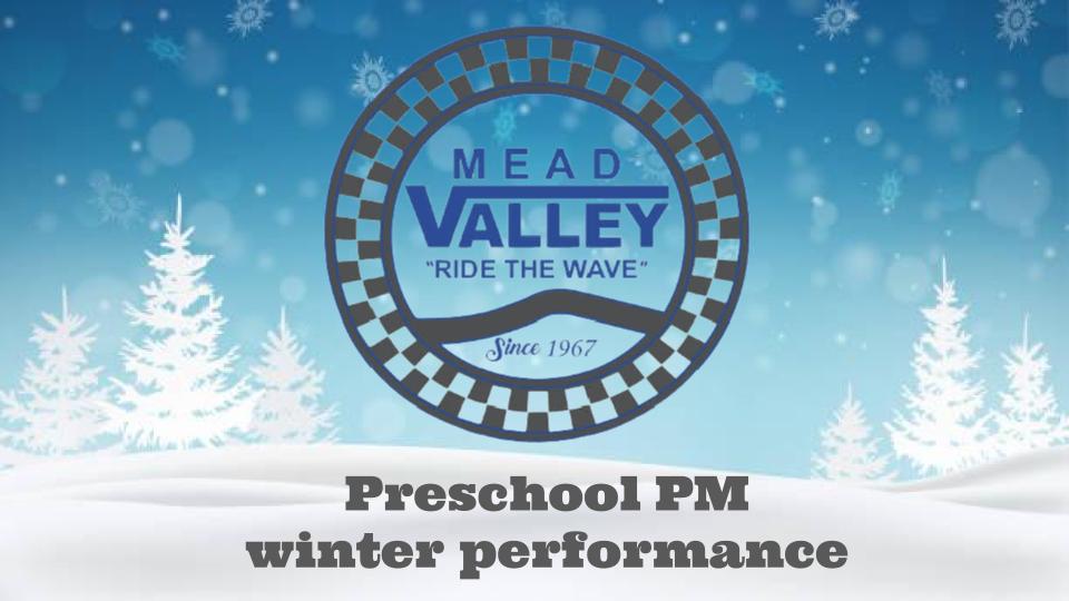 PM preschool winter performance
