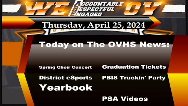 OVHS News - 04/25/2024