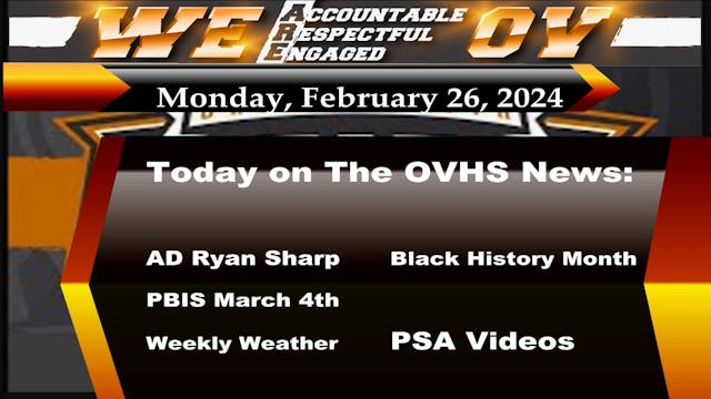 OVHS News - 2/26/2024