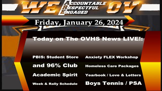 OVHS News 01/26/2024