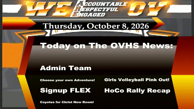 10/08/26 OVHS News