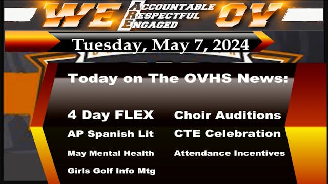 OVHS News - 05/07/2024