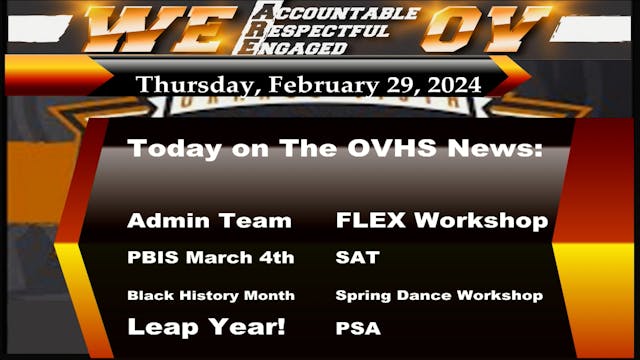 OVHS News - 2/29/24