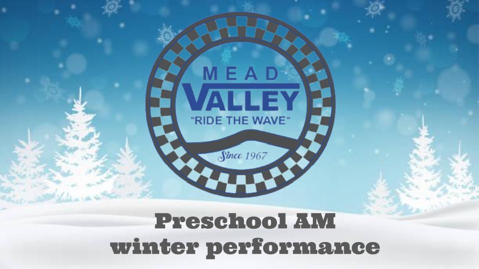 AM Preschool winter performance
