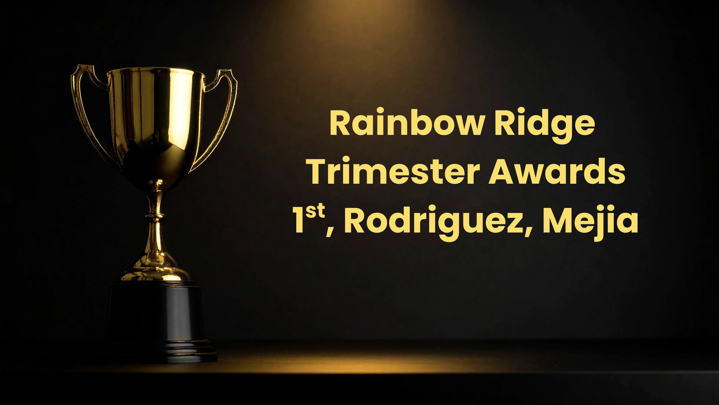 Trimeste 1 1st grade, Mejia, Rodriguez Awards