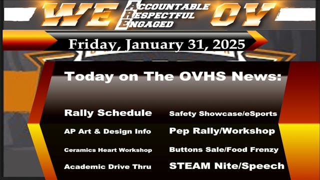 OVHS News 01/31/2025