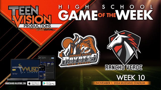11/1/24 HS Football wk10 Orange Vista...