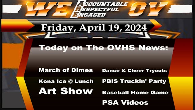 OVHS News - 04/19/24