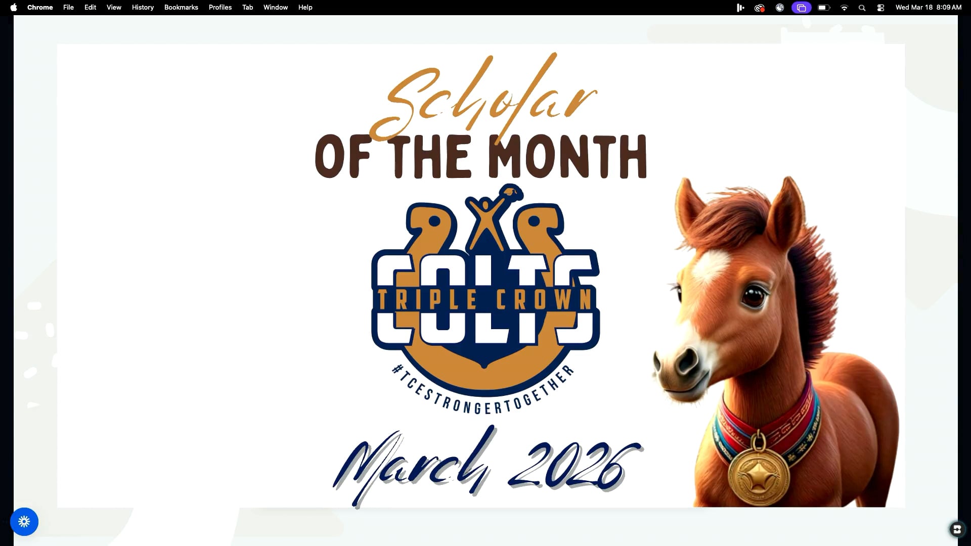 TCE March 2026 Scholar of the Month