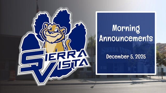 SVES - Morning Announcements - 12-5-25