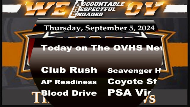 OVHS News 09/05/24